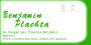 benjamin plachta business card